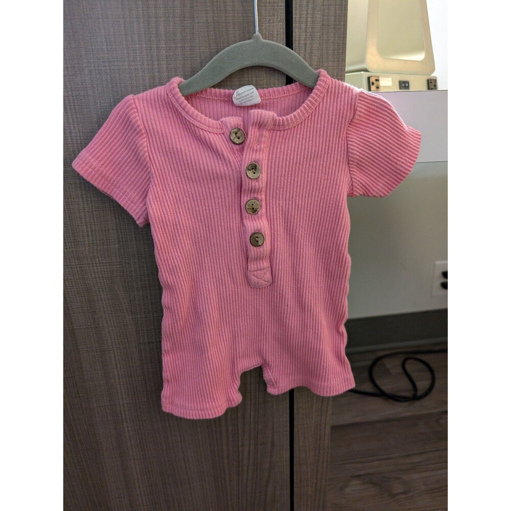 Little One Shop Pink Ribbed Cotton Shorty 3-6